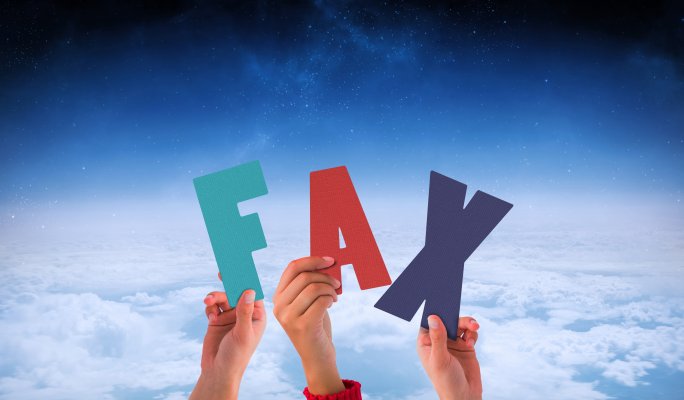 online fax service best hands holding letters spelling fax cloud background